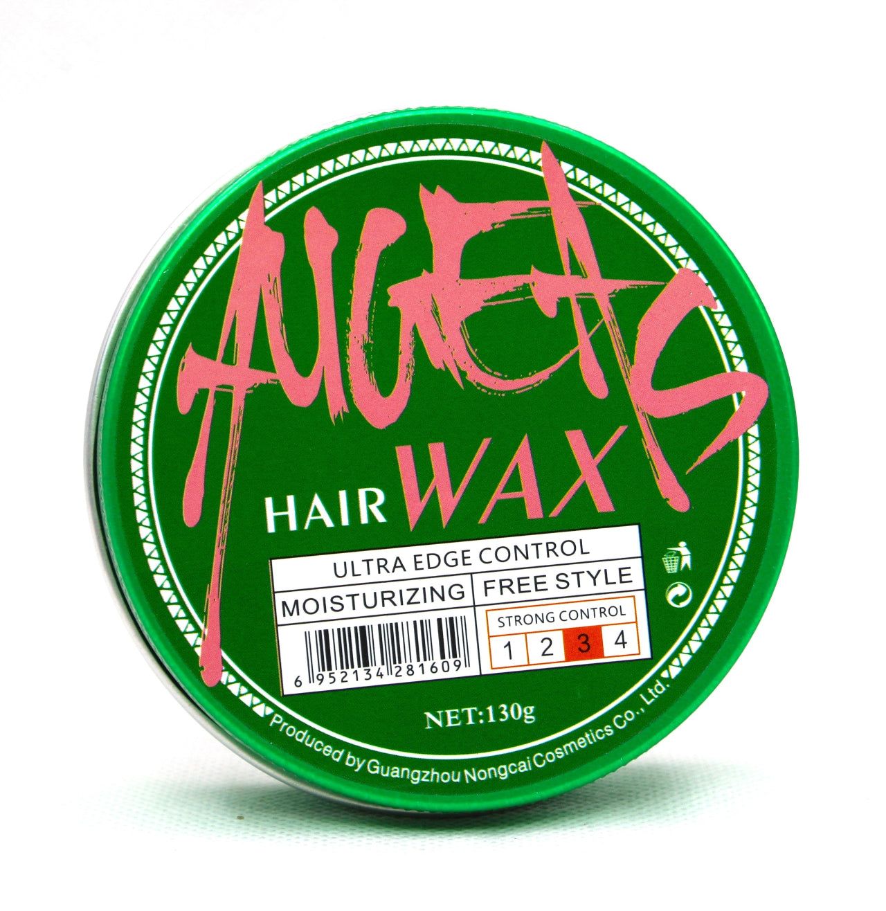 Augeas Hair Wax, Ultra Edge Control, Strong Hold Level 3, Moisturizing Formula, 130g,