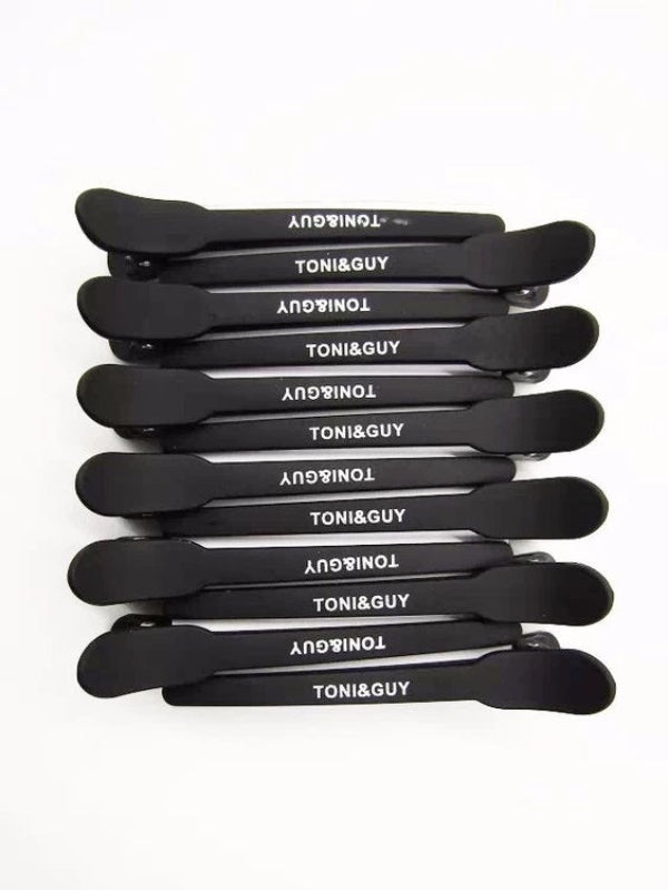 12Pcs/Set Black TONY&GUY Salon Hairdressing Clip Accessories
