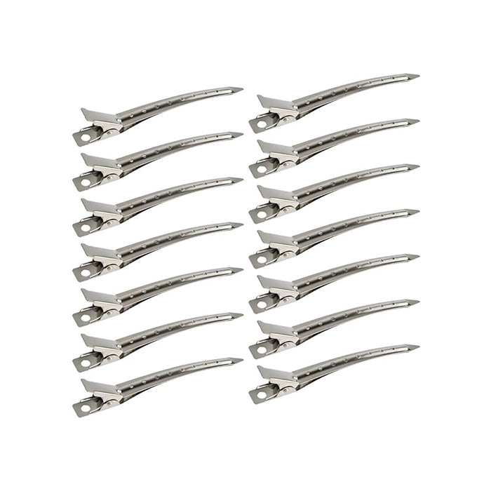 3.5 Inches Stainless Steel Duckbill Mouth Clips Alligator Blow dry Clips, Hair Sectioning Hairpins Salon Dying Styling Tools