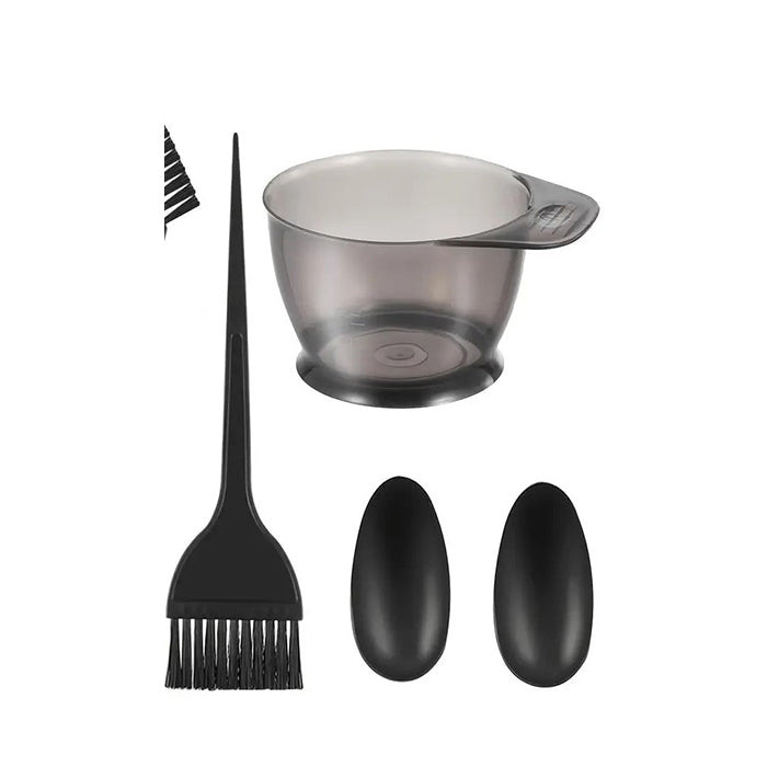 Hair Dye Coloring Kit with Hair Color Bowl, Hair Dyeing Brush Hair Coloring Tool Kit, Dye Brush Comb, Tinting Bowl, Ear Caps,  Bleach Tinting Brushes Tool for Salon Home Coloring Dye Kit (Black)