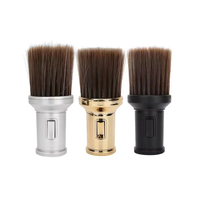 Professional Neck Duster Brush Set, Silver Gold Black, Barber Salon Hair Cleaning Tool