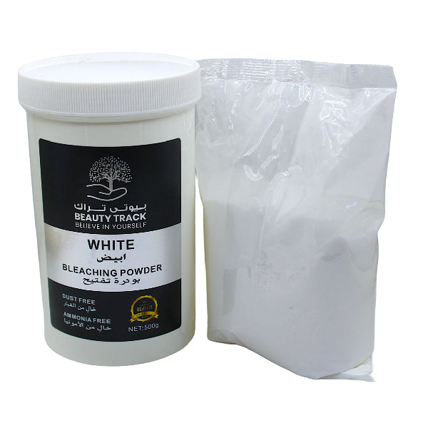 Beauty Track's 500g White Bleaching Powder is a professional-grade hair lightening solution designed to provide safe and effective results. Here's a detailed description and benefits of this product: