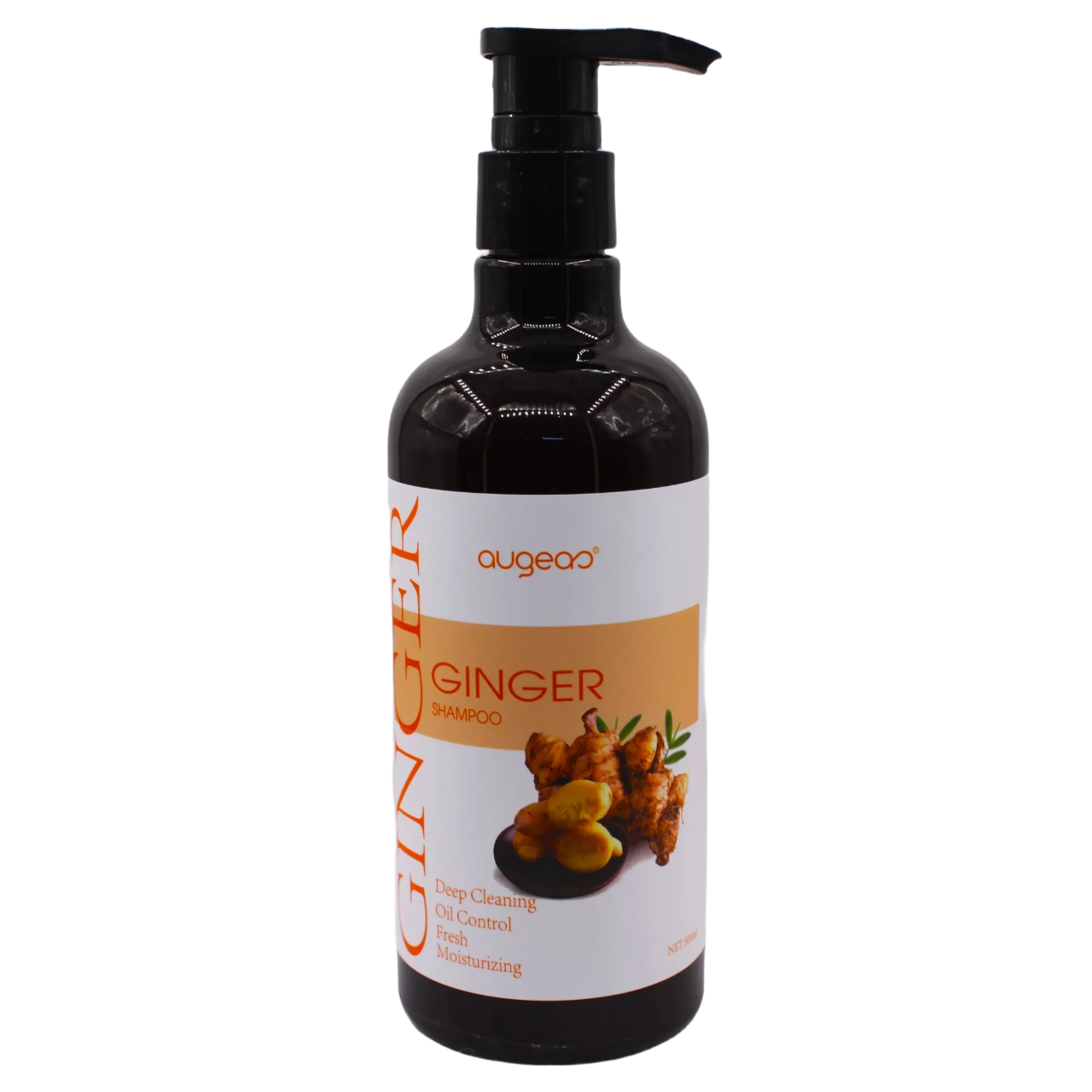 Augeas Ginger Shampoo, Deep Cleaning Oil Control, Fresh Moisturizing, 500 ml